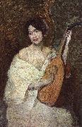Alden J Weir Lady with a Mandolin Germany oil painting reproduction